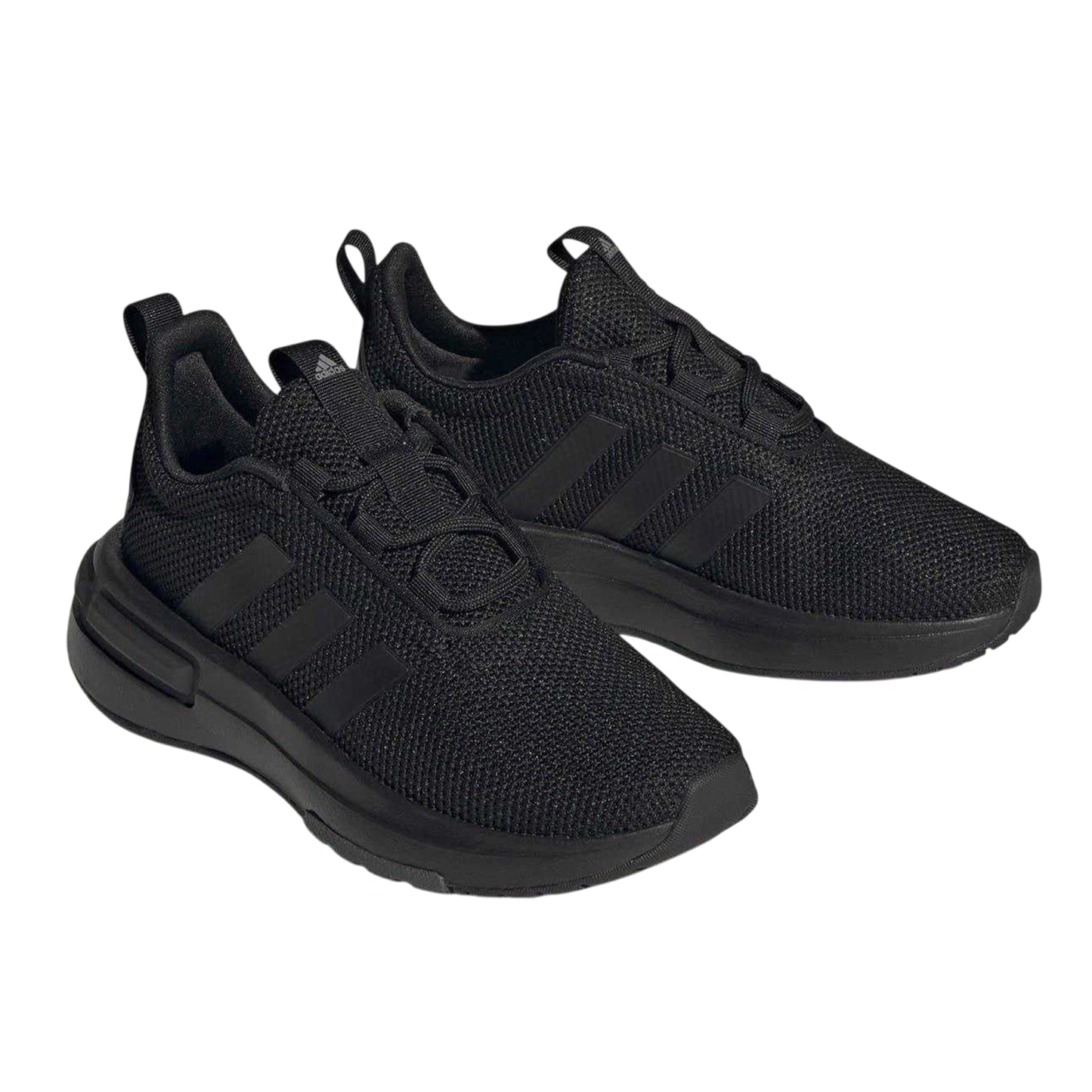 Triple Black - Pack Shot - Adidas Boys Racer TR21 3 Stripes Cloudfoam Trainers