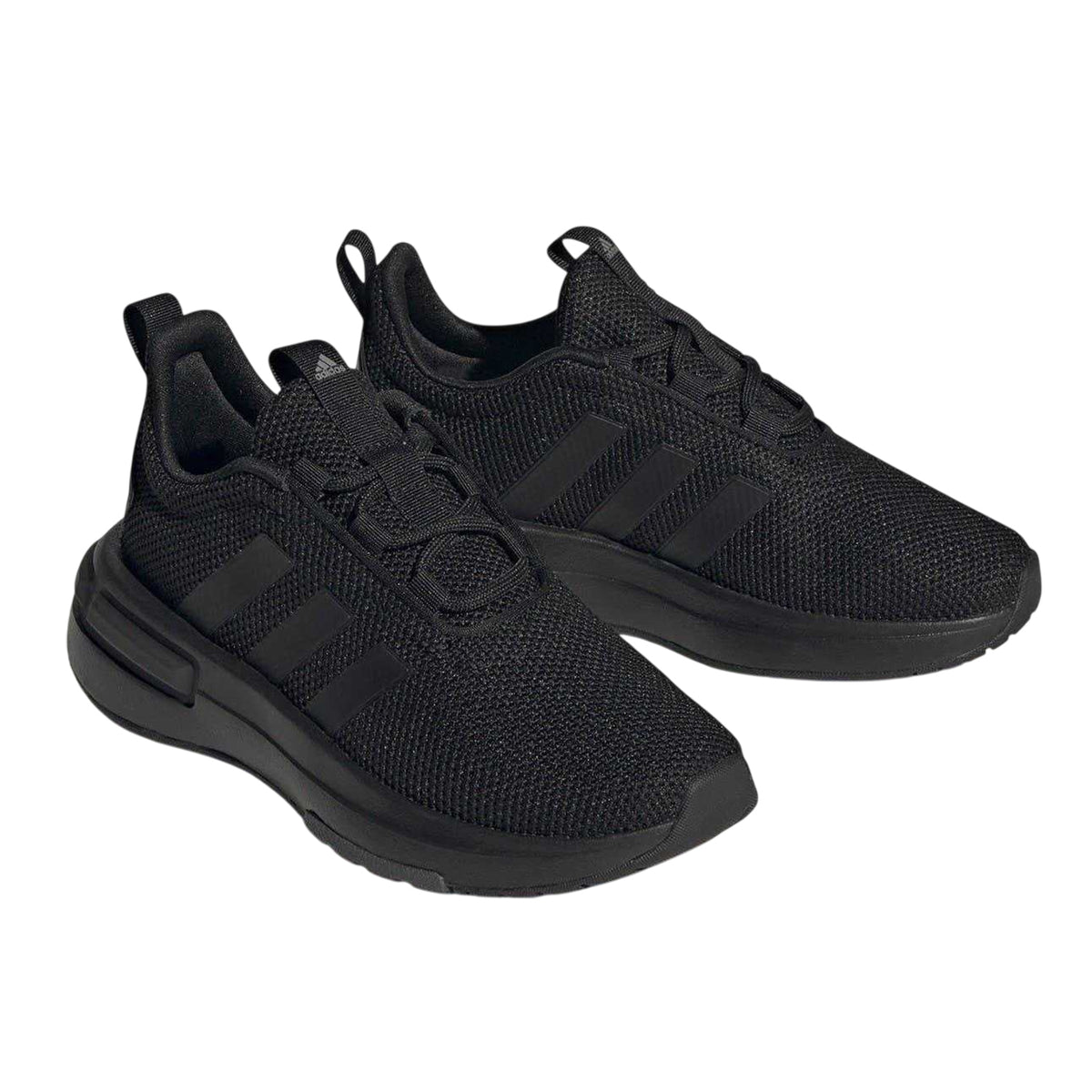 Triple Black - Pack Shot - Adidas Boys Racer TR21 3 Stripes Cloudfoam Trainers