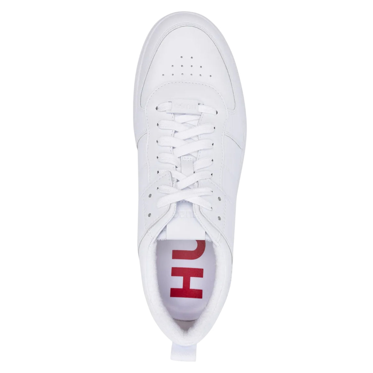 White - Lifestyle - Hugo Mens Kilian Side Logo Flat Trainers