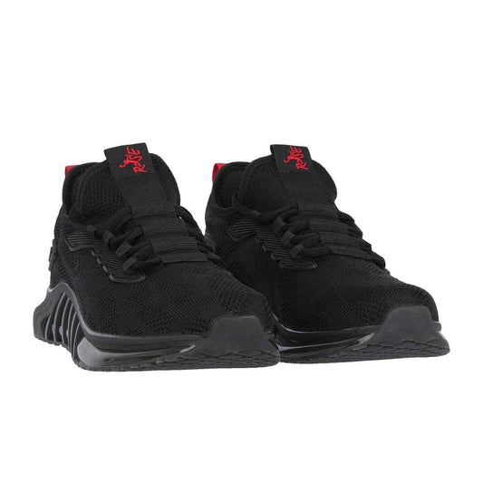 Black-Red - Front - K-Swiss Mens Chain Trainers