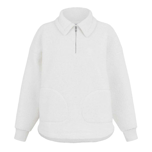 Vintage White - Front - Jack Wills Womens-Ladies Fleece Drop Shoulder Sweatshirt