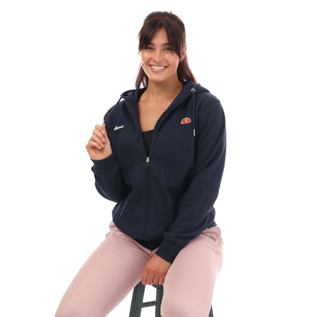 Navy - Lifestyle - Ellesse Womens-Ladies Henicea Full Zip Hoodie