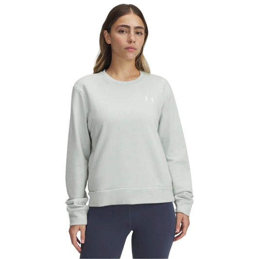 Green - Front - Under Armour Womens-Ladies Rival Terrycloth Sweatshirt