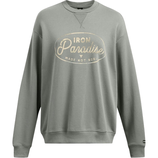 Green - Front - Under Armour Womens-Ladies Project Rock Relaxed Fit Sweatshirt