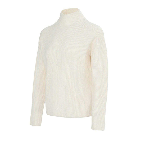 White - Front - Miso Womens-Ladies Ribbed Jumper