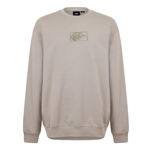 Mushroom - Front - Vans Mens Box Logo Regular Sweatshirt