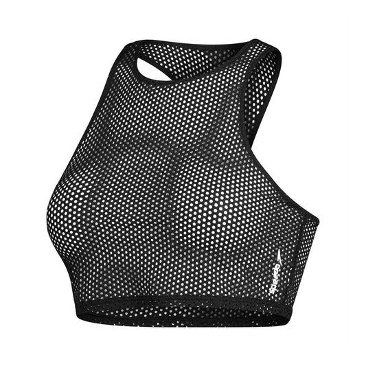 Grey - Front - Speedo Womens-Ladies Mesh Crop Top
