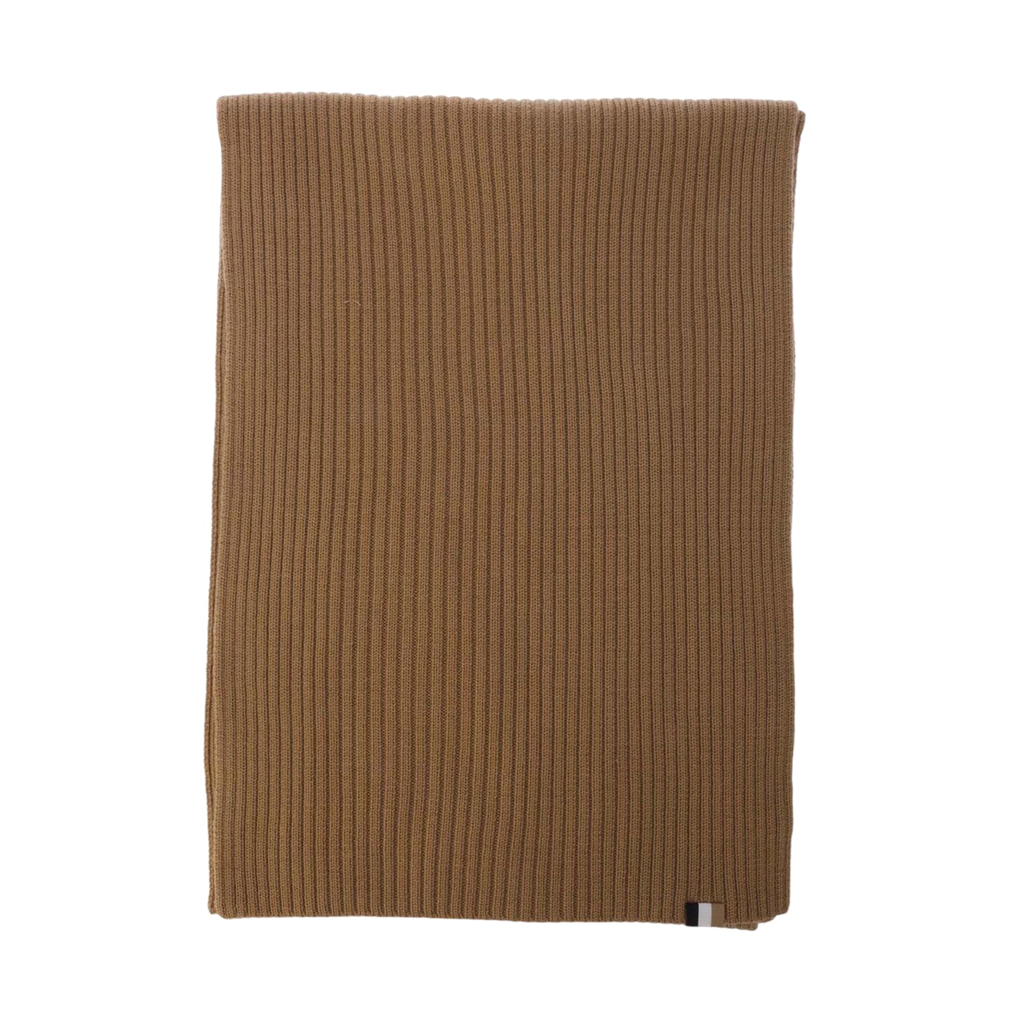 Medium Beige - Side - Boss Unisex Adult Lyarana Ribbed Scarf
