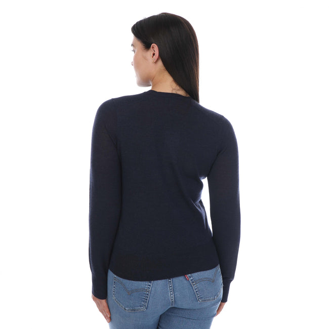 Navy - Back - Ted Baker Womens-Ladies Averiii Merino Wool Crew Neck Jumper