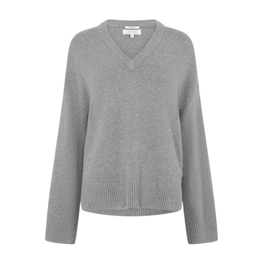 Charcoal - Front - Jack Wills Womens-Ladies Drop Shoulder Jumper