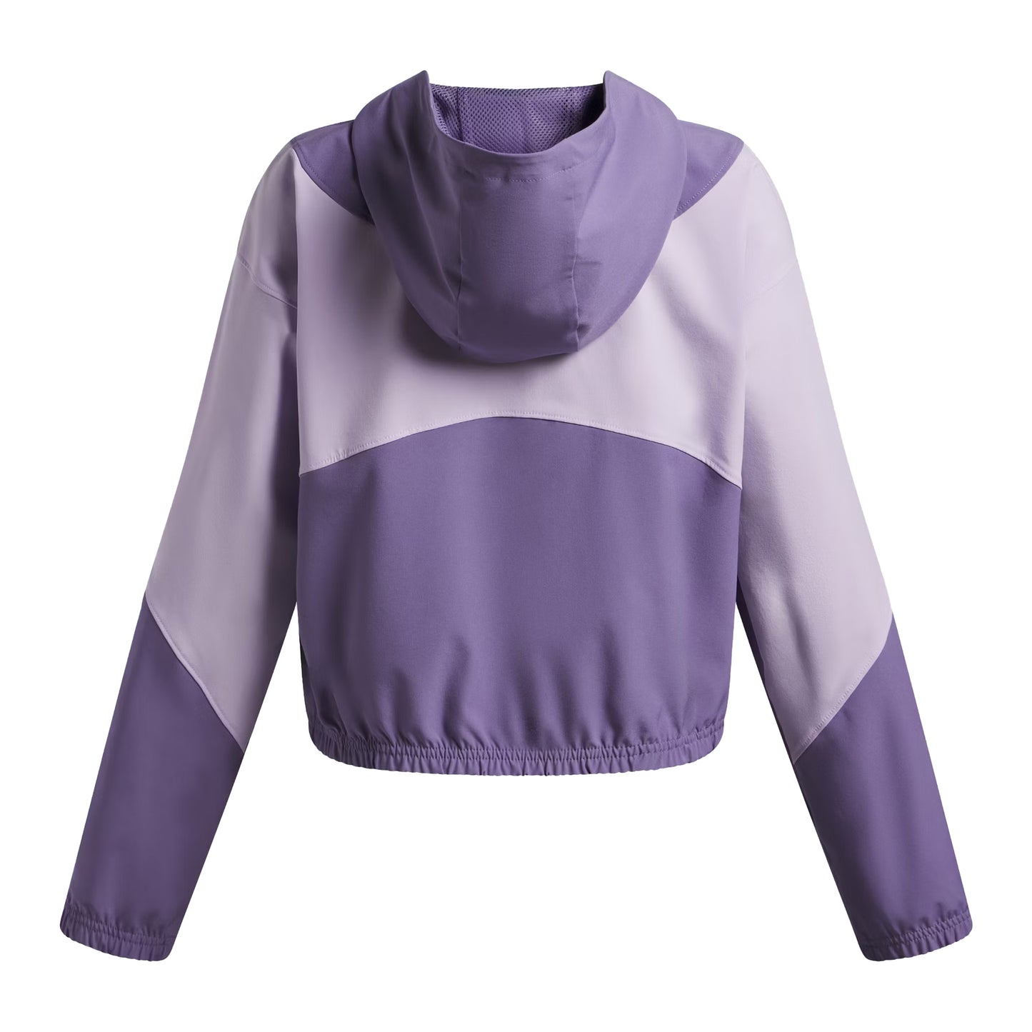 Purple-White - Back - Under Armour Girls Rival Woven Windbreaker