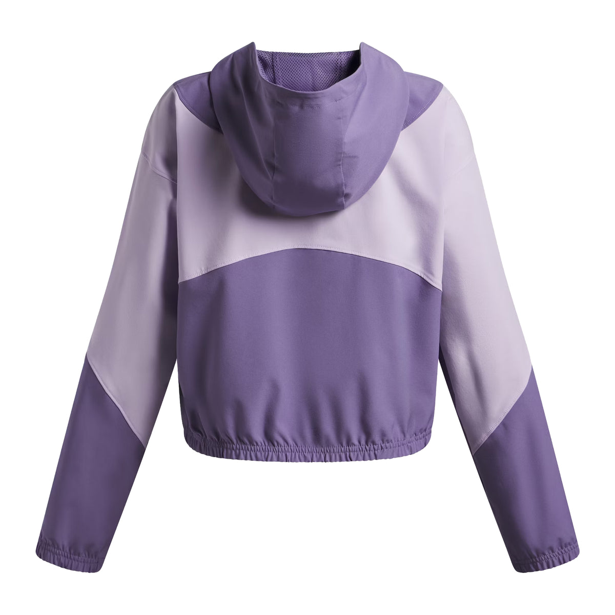 Purple-White - Back - Under Armour Girls Rival Woven Windbreaker