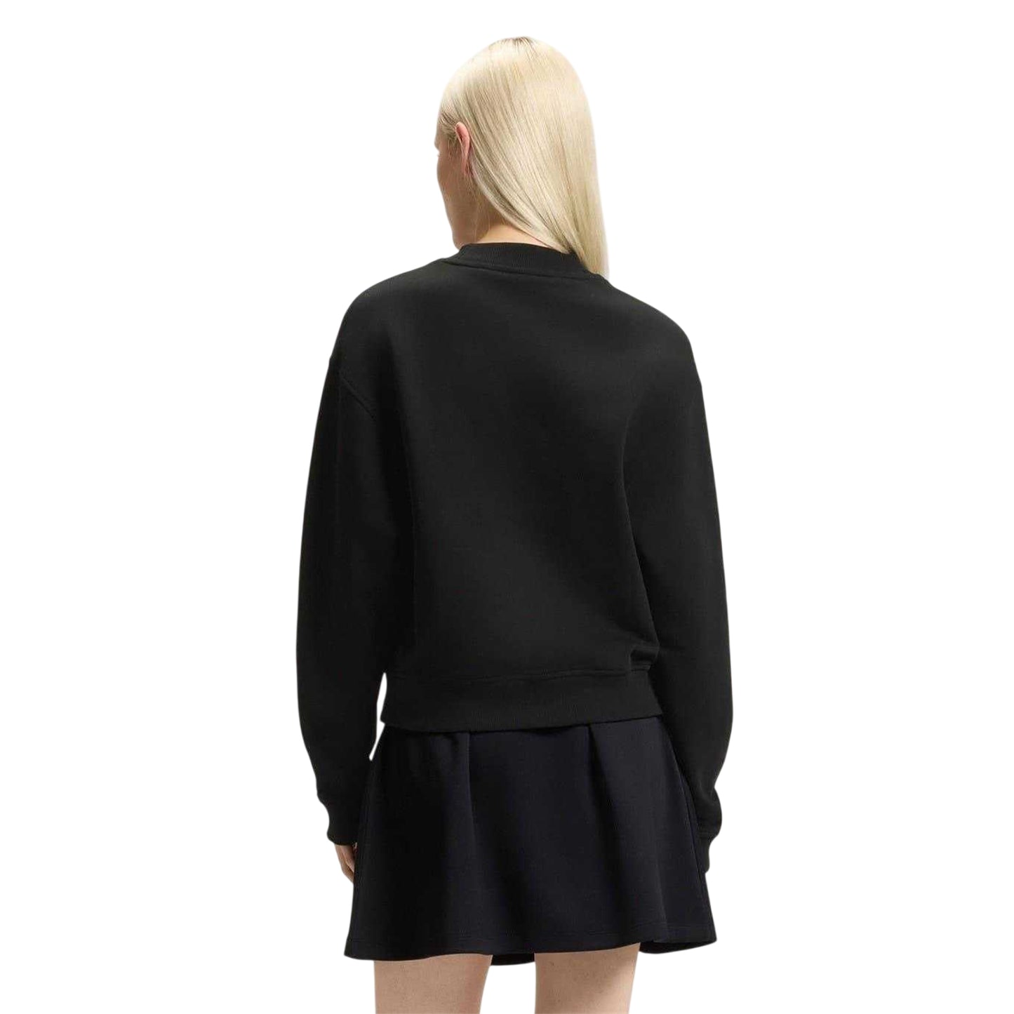 Black - Back - Hugo Boss Womens-Ladies Stacked Logo Regular Sweatshirt