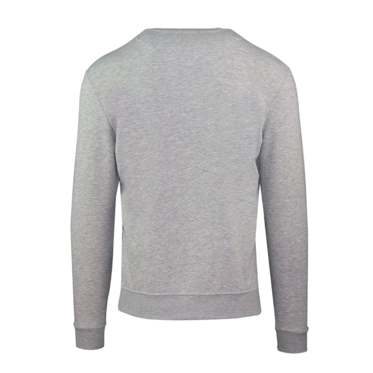 Grey - Back - Aquascutum Mens Small Logo Crew Neck Long-Sleeved Sweatshirt