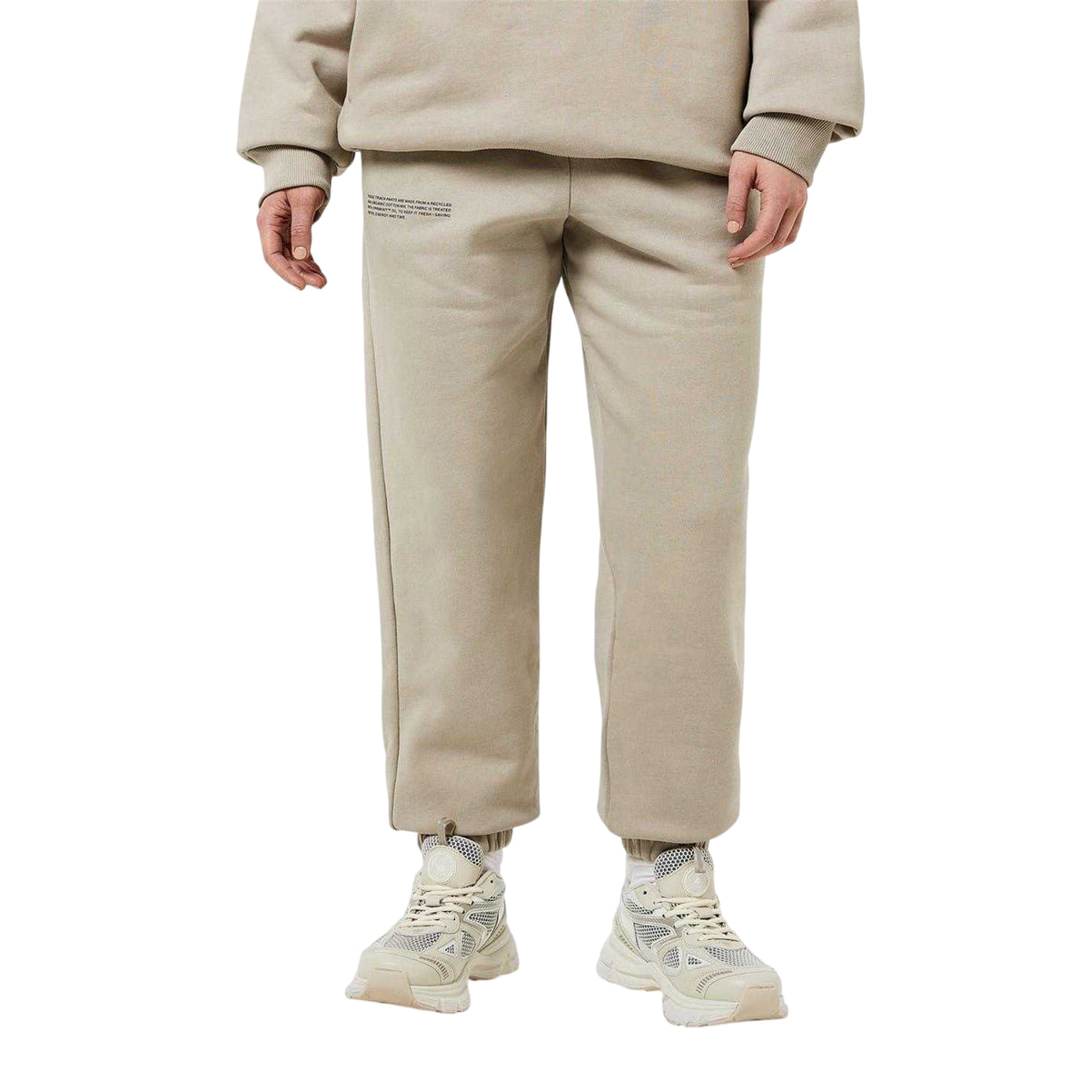 Stone - Side - Pangaia Womens-Ladies Cuffed Jogging Bottoms