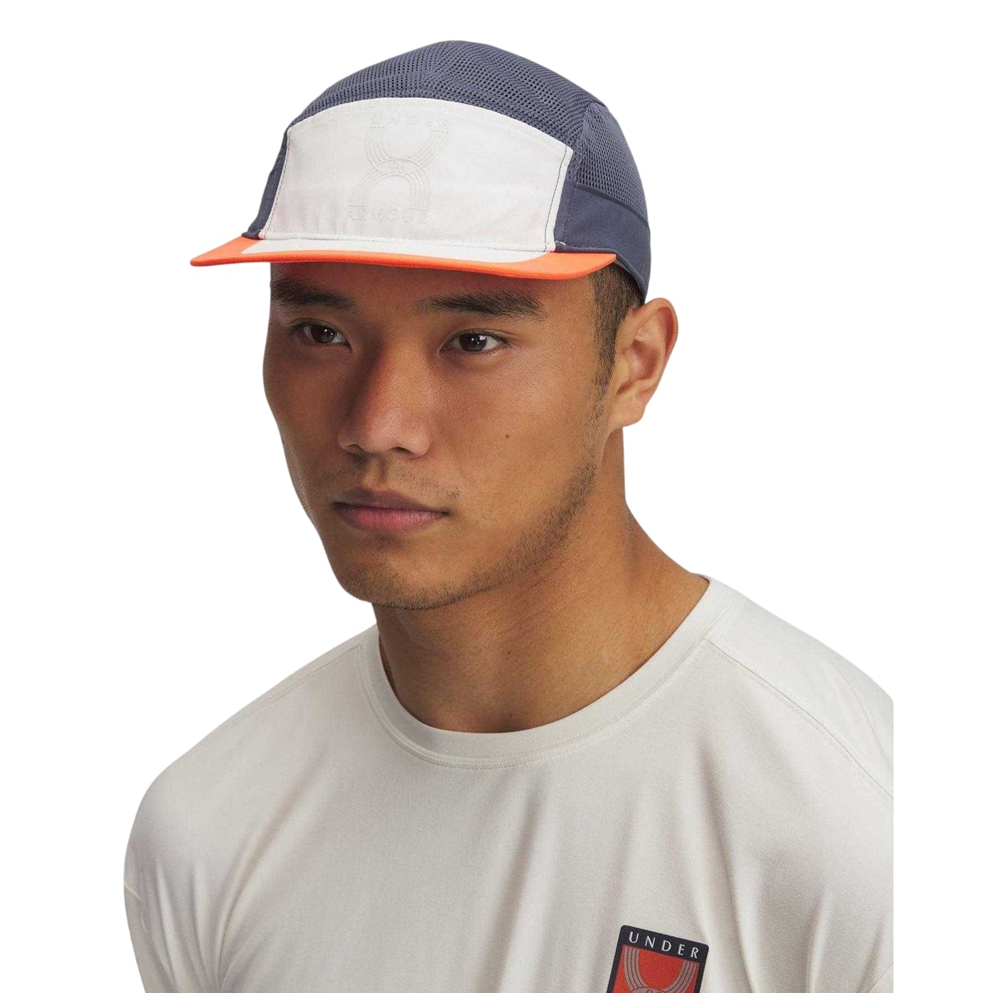 White - Side - Under Armour Unisex Adult Launch Running Camper Cap