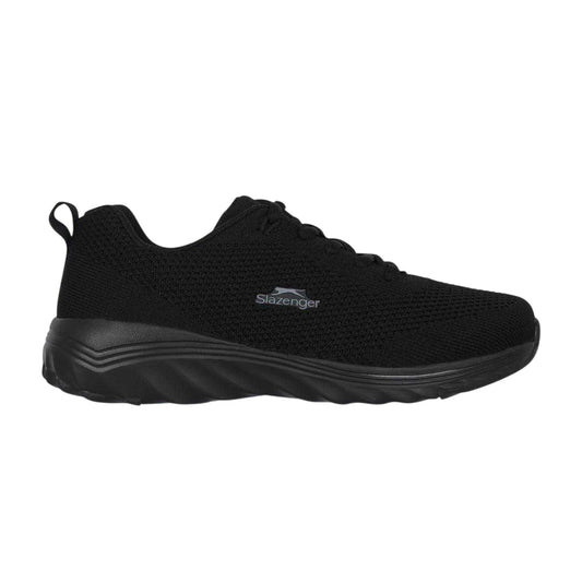 Black - Front - Slazenger Childrens-Kids Jenson Logo Knitted Trainers