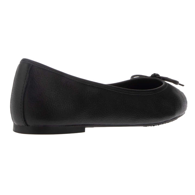 Black - Back - Dune London Womens-Ladies Harpington Leather Ballerina Flats