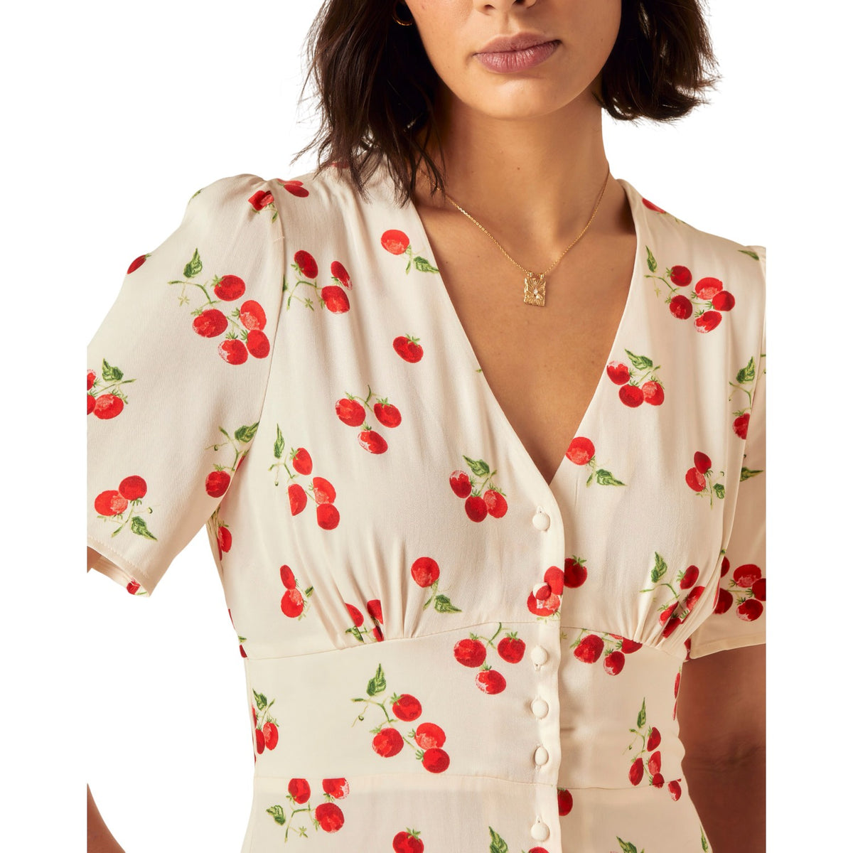 White - Side - Nobody´s Child Womens-Ladies Puff Sleeve Mini Dress