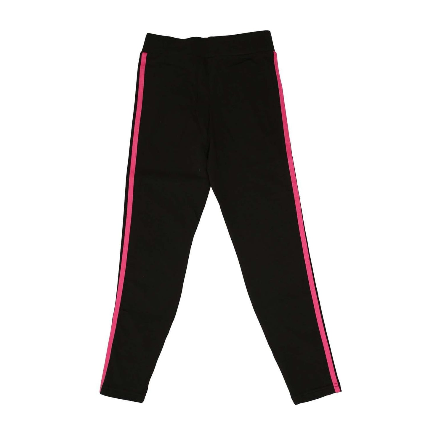 Black - Back - Adidas Girls Stripes Mid Rise Leggings