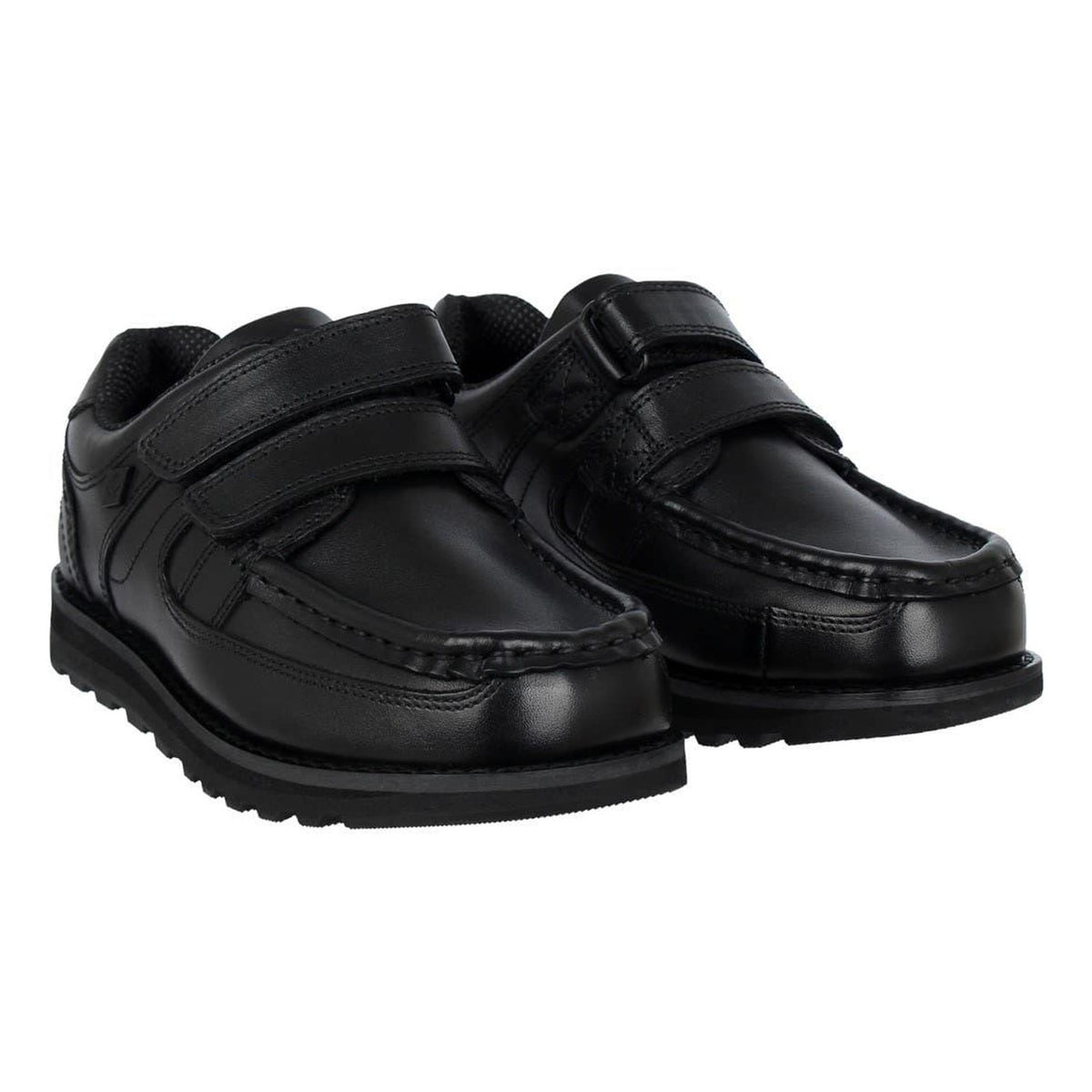 Black - Lifestyle - Lee Cooper Childrens-Kids Harrow Vel Leather School Shoes