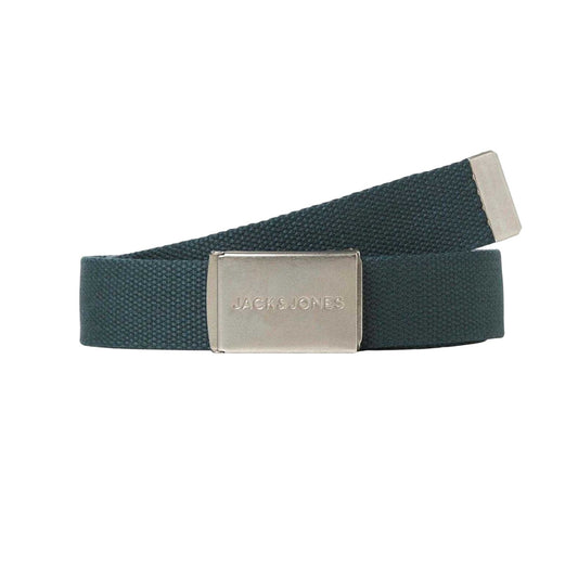 Forest Green - Front - Jack And Jones Mens Canvas Woven Belt