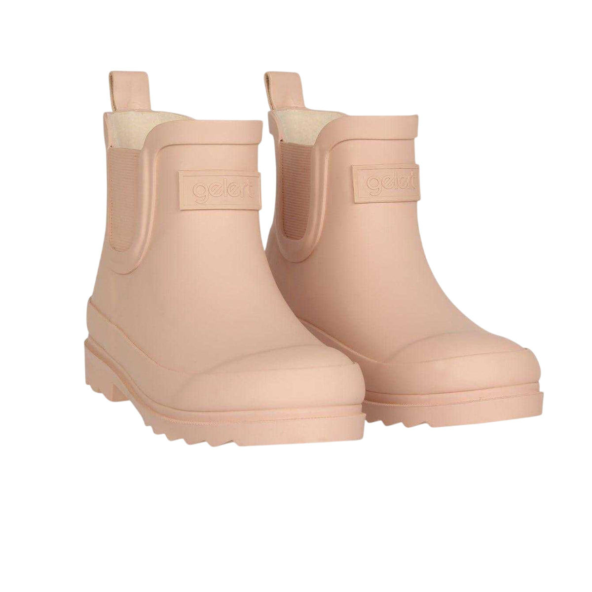 Pink - Pack Shot - Gelert Childrens-Kids Furry Leather Wellington Boots