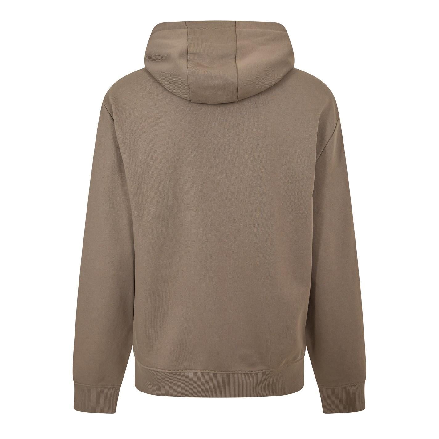 Medium Grey - Back - Hugo Mens Dapodayote Overhead Hoodie