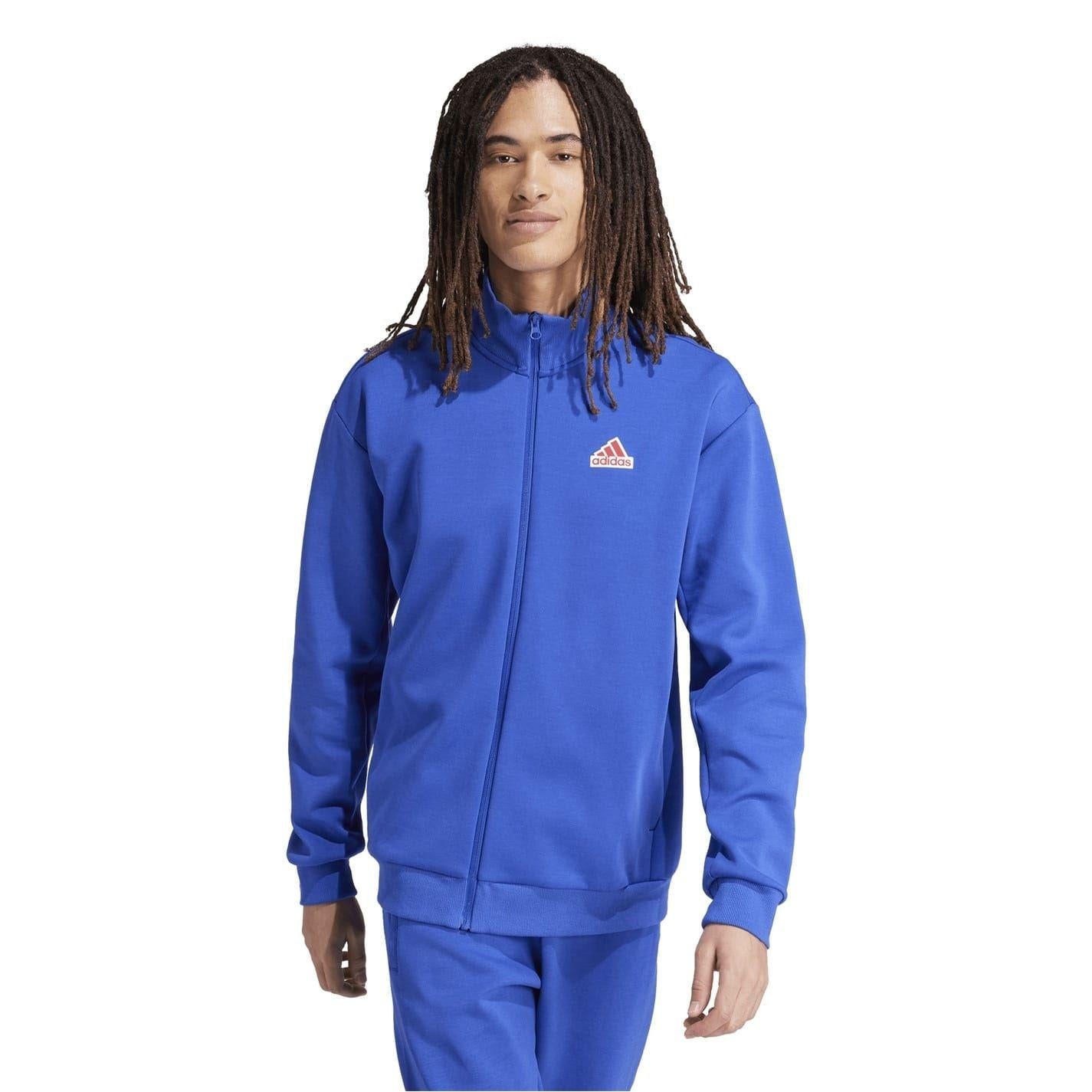 Blue - Pack Shot - Adidas Mens BOS Regular Track Jacket