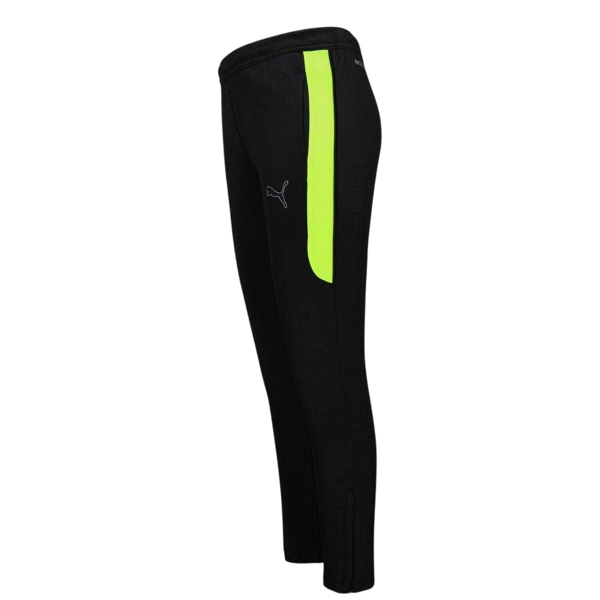 Black-Yellow - Side - Puma Childrens-Kids Finesse Performance Tracksuit Bottoms