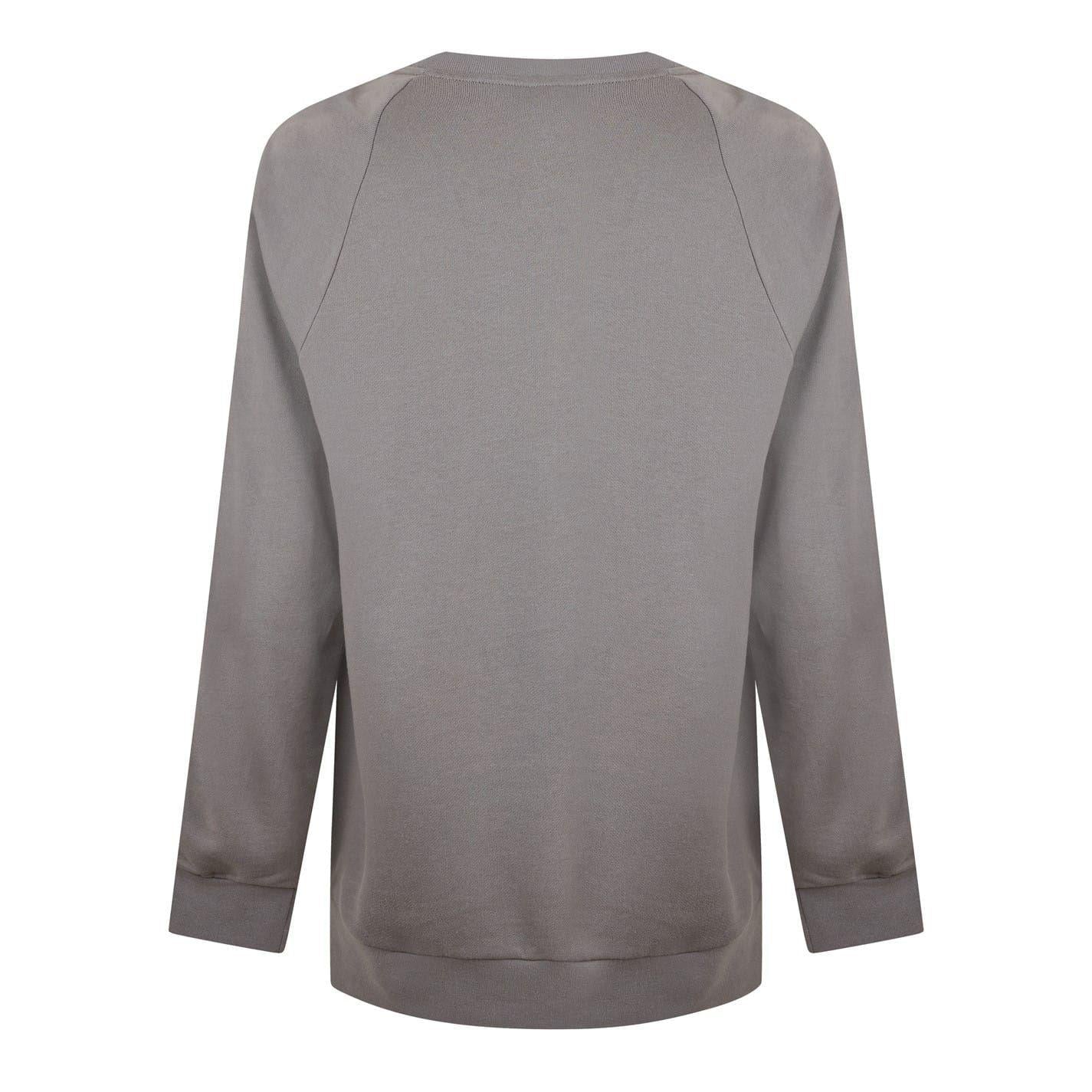 Pastel Grey - Back - Hugo Mens Sporty Logo Lounge Sweatshirt