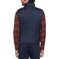 Navy - Back - Original Penguin Mens Vertical Quilted Gilet