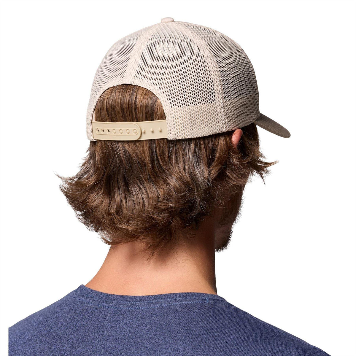 Dark Stone - Back - Columbia Mens Logo Mesh Trucker Cap