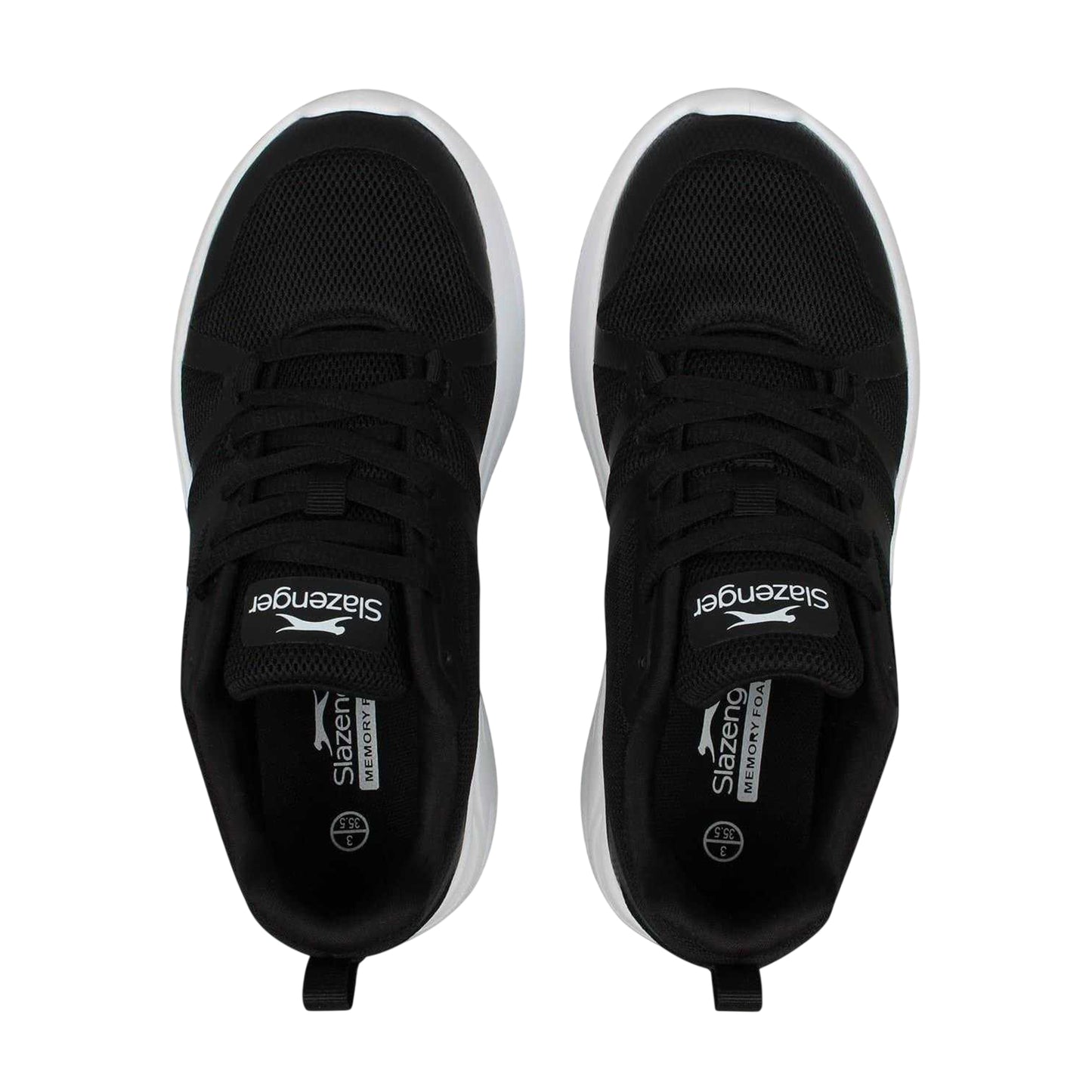 Black-White - Lifestyle - Slazenger Womens-Ladies Spinner Trainers