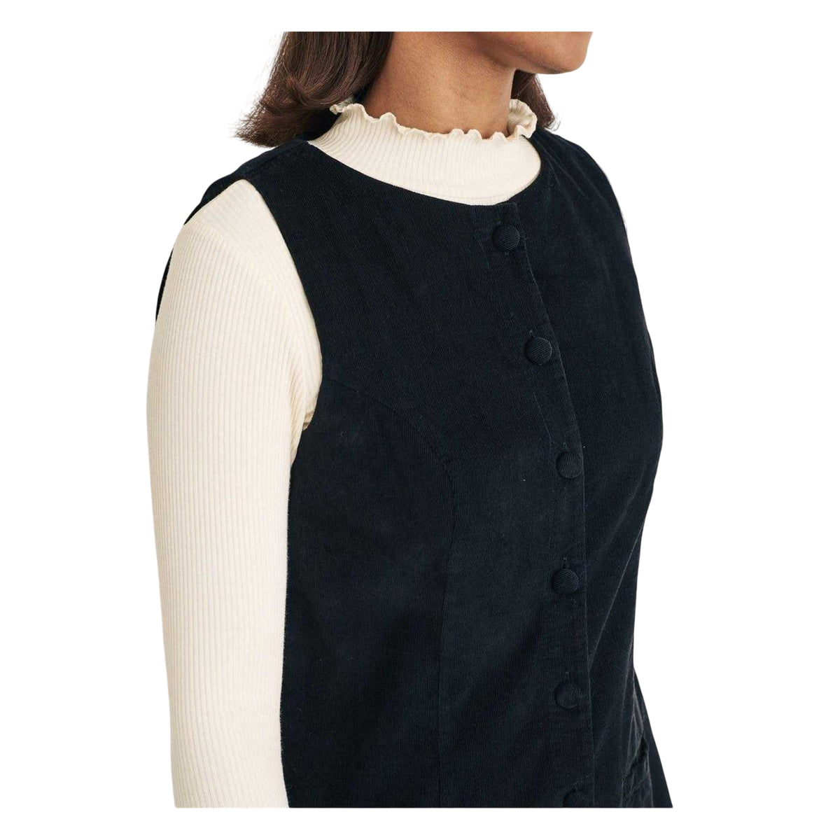 Black - Side - Nobody's Child Womens-Ladies Corduroy Mini Dress