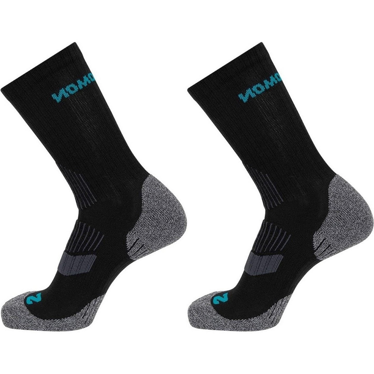 Black-Grey - Back - Salomon Womens-Ladies Lightweight Crew Socks (Pack of 2)