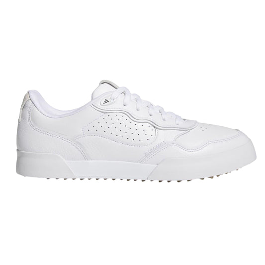 White-Grey - Front - Adidas Mens Retrocross 25 Sleek Spikeless Golf Shoes