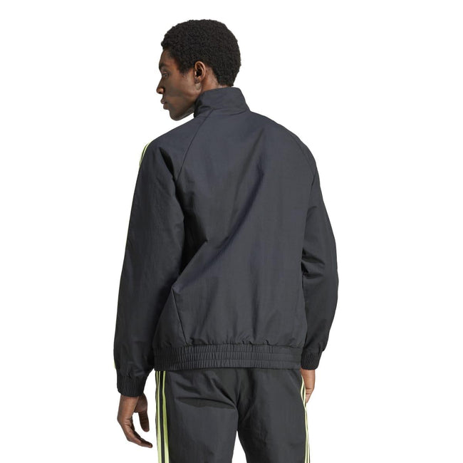 Black-Green - Back - Adidas Mens Manchester United FC Woven Track Top