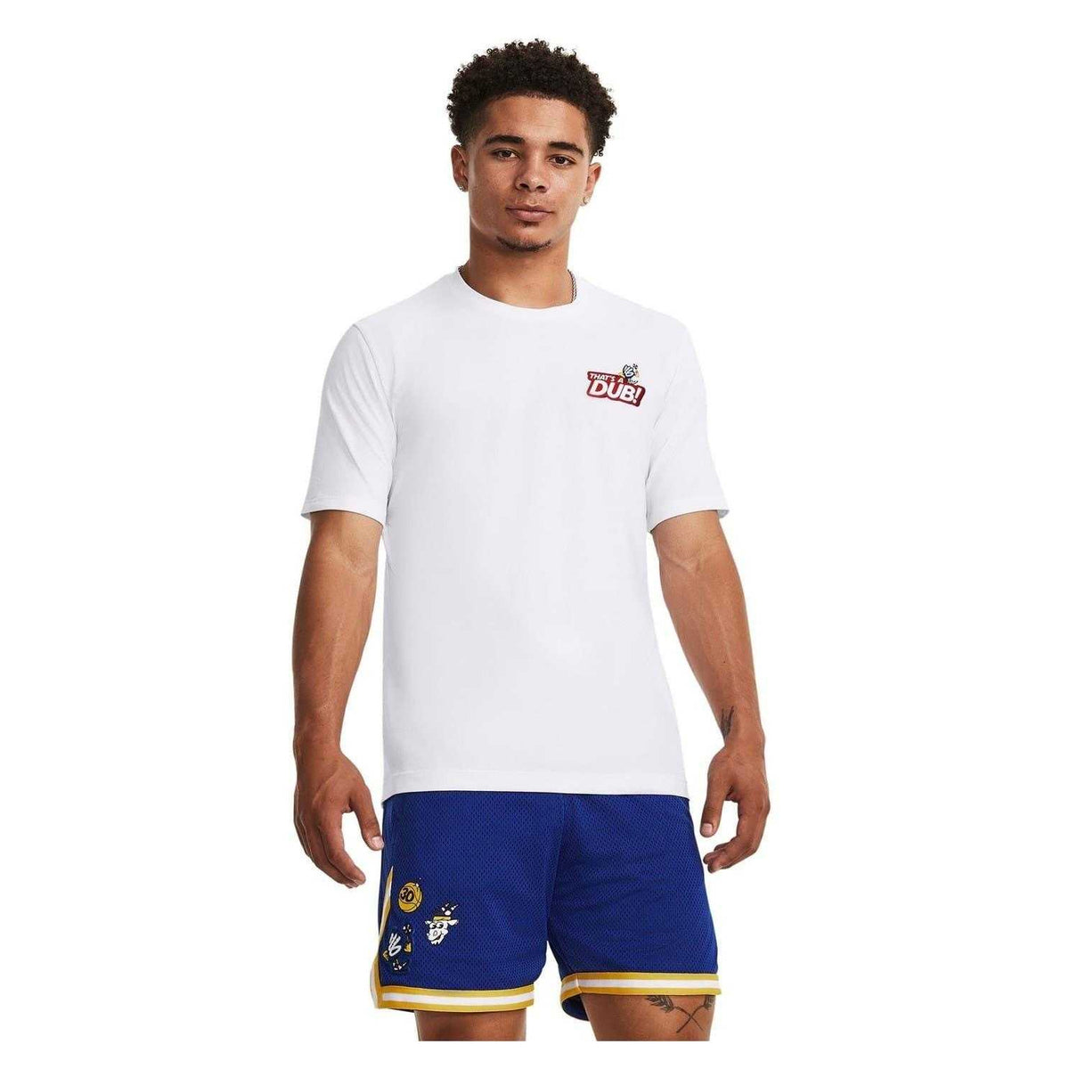 White-Taxi Yellow - Side - Under Armour Mens Curry Goat Regular Short-Sleeved T-Shirt