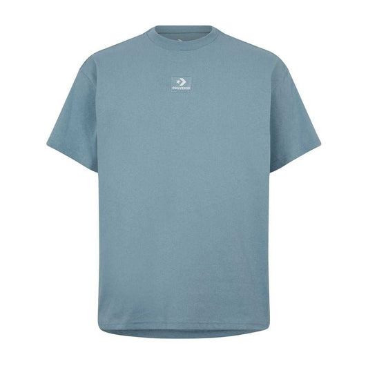 Blue - Front - Converse Mens Embroidered Logo Cotton Relaxed Fit T-Shirt
