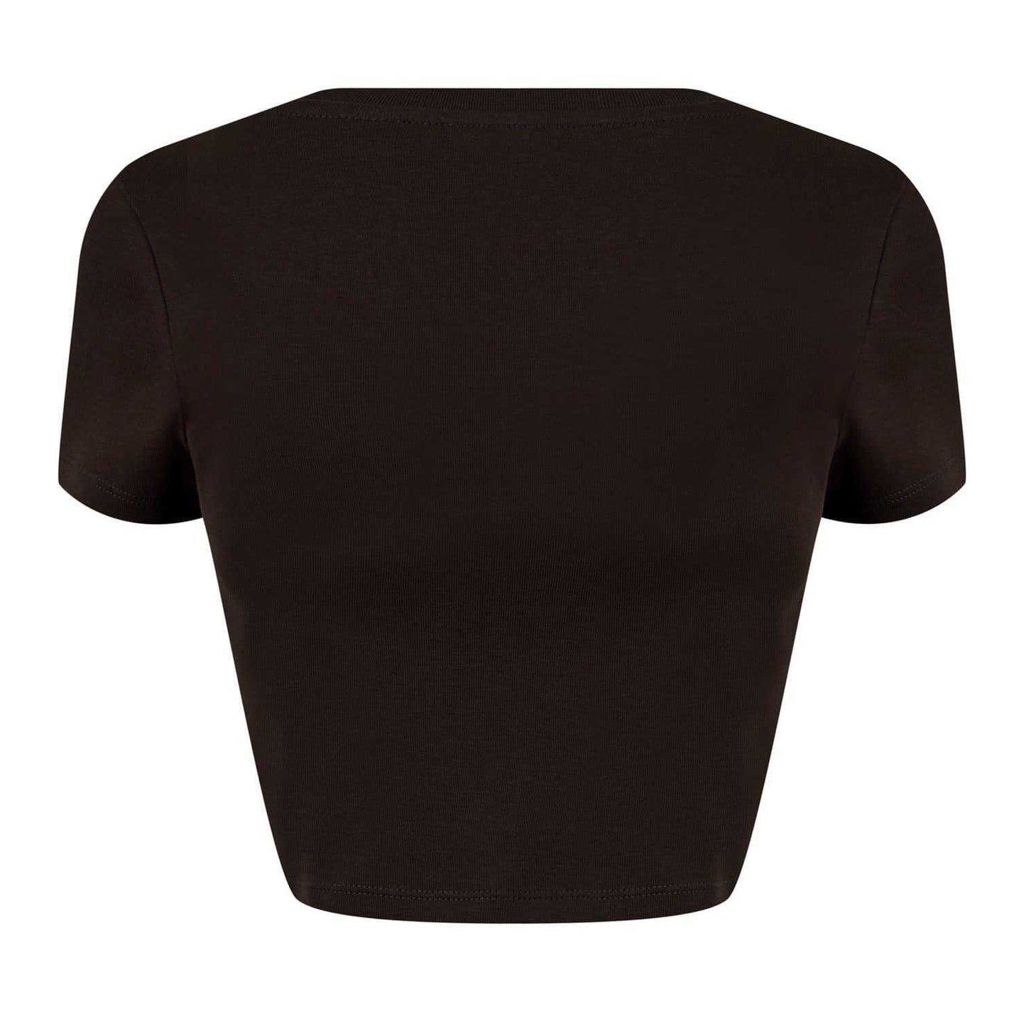 Black - Back - Jack Wills Womens-Ladies Cotton Crop T-Shirt