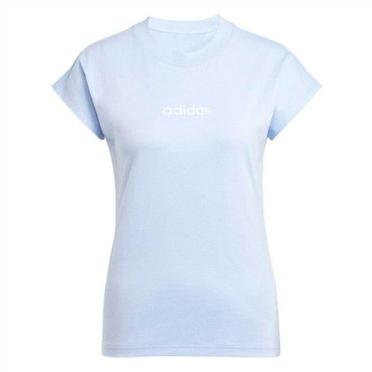 Glow - Front - Adidas Womens-Ladies Linear Cotton T-Shirt