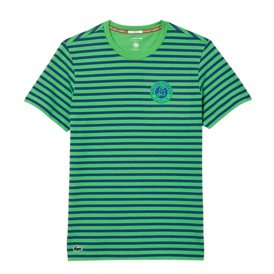 Blue - Front - Lacoste Unisex Adult Roland Garros Edition Striped T-Shirt