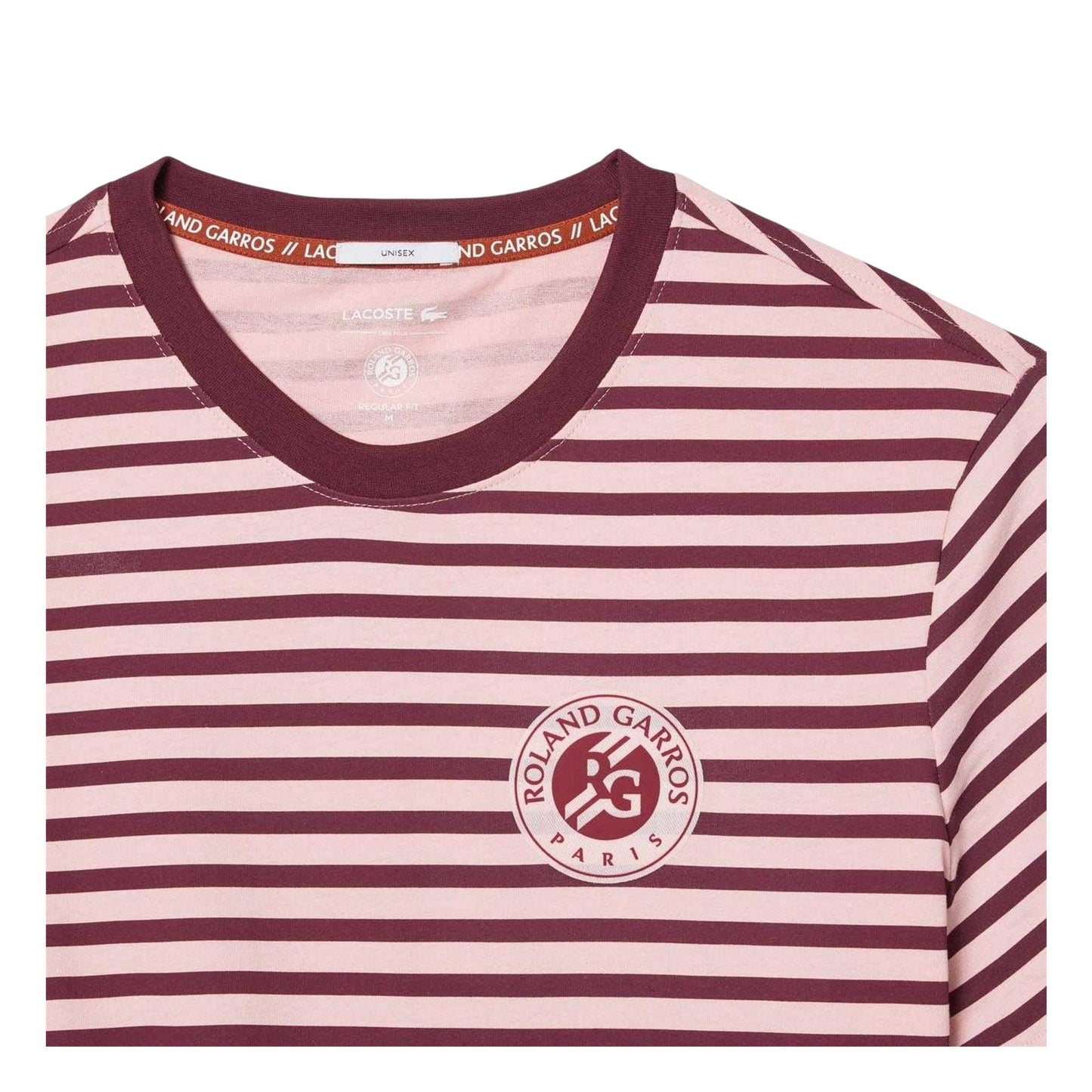 Pink - Back - Lacoste Unisex Adult Roland Garros Edition Regular Tennis T-Shirt