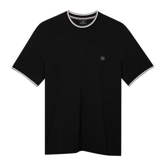 Black - Front - Paul Smith Mens Patch Logo T-Shirt