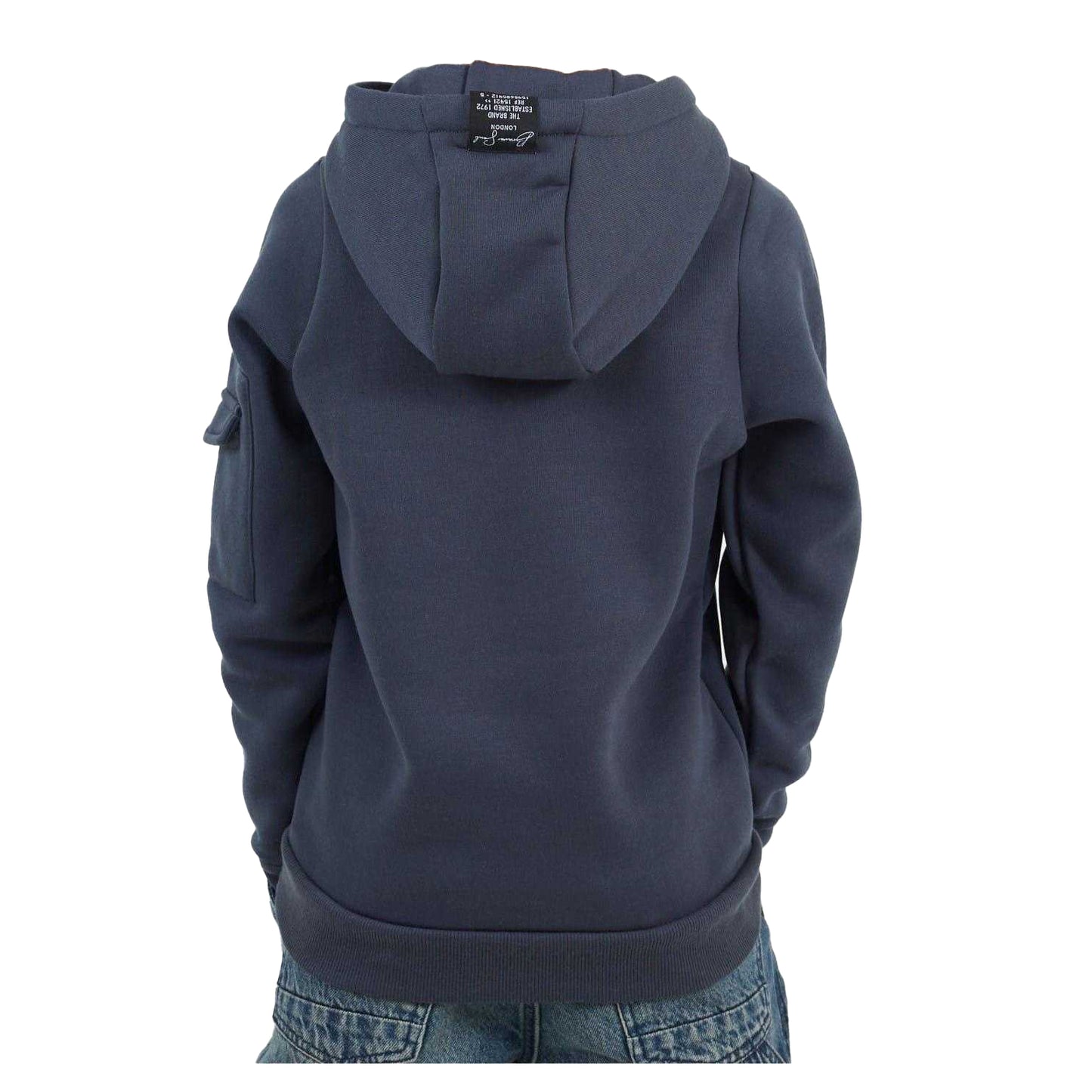 Blue-White - Back - Brave Soul Boys Drawstring Hoodie