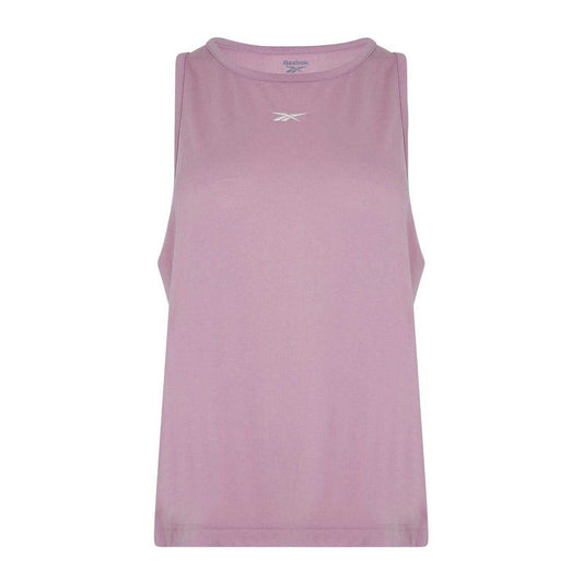 Pink - Front - Reebok Womens-Ladies Smooth Crew Neck Sleeveless Maternity Tank Top