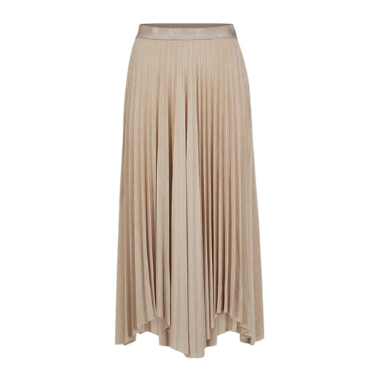 Beige - Front - Boss Womens-Ladies Exala Asymmetric Regular Maxi Skirt