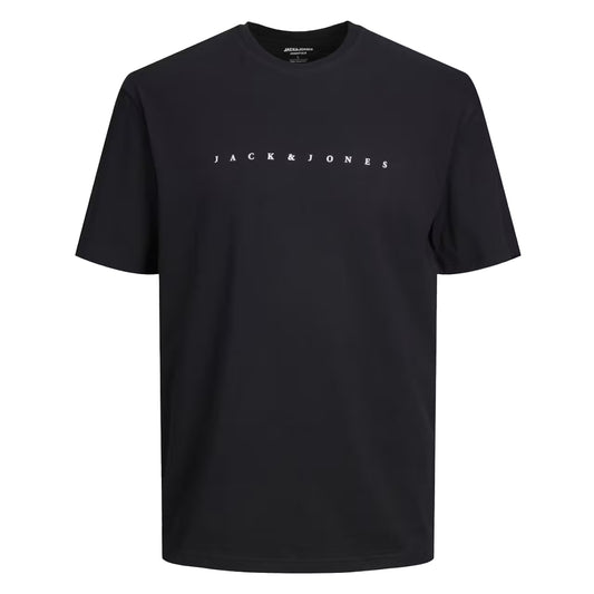 Black - Front - Jack And Jones Mens Star Relaxed Fit T-Shirt