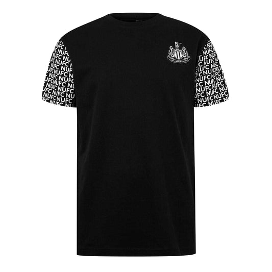 Black - Front - Source Lab Mens Newcastle United FC T-Shirt